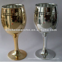 silver and golden wine goblet/electraplating wine glasses